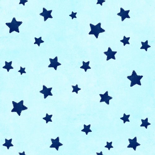 tossed star pattern that looks like star patches stiched blue turquoise