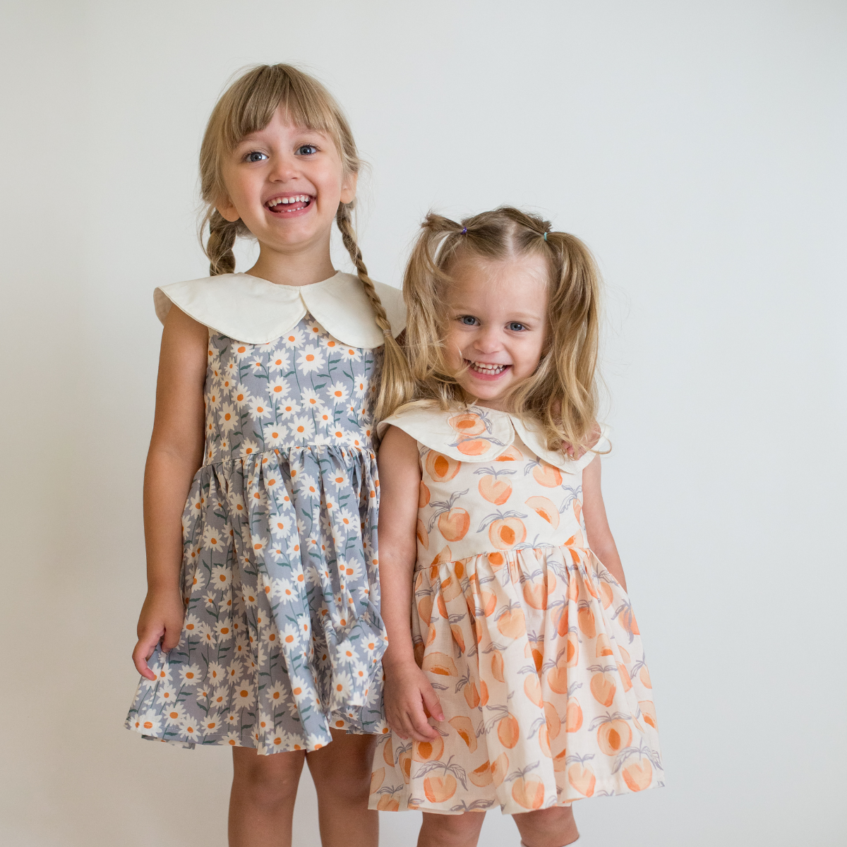 girls dresses made with Indy bloom design fabrics