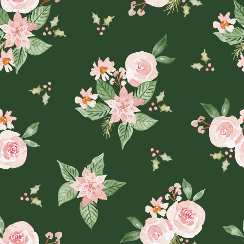 watercolor floral for Christmas