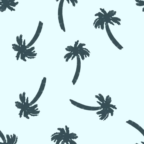 little palm tree silhouettes in a tossed pattern