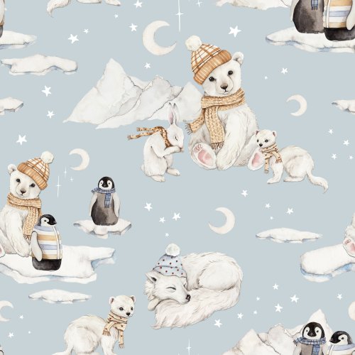 winter woodland animals