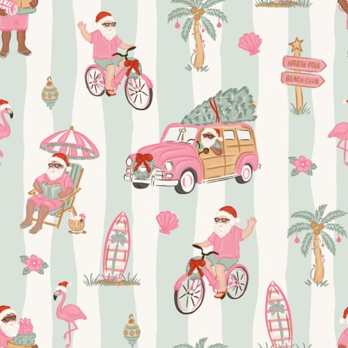 tropical christmas fabric