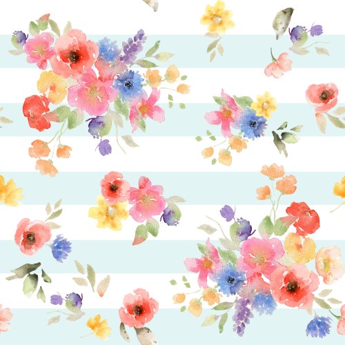 Floral Fiona in Sky Stripes 