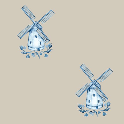 windmills on tan background