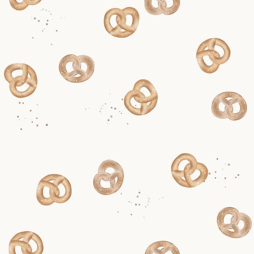 Hand drawn pretzels. 