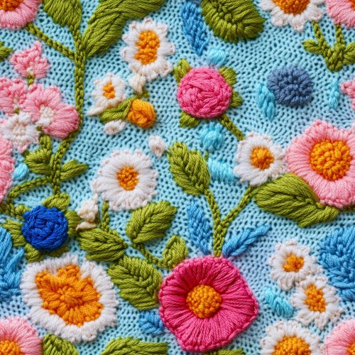 summer embroidered floral