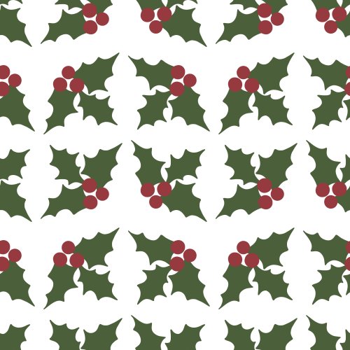 holly on a white background