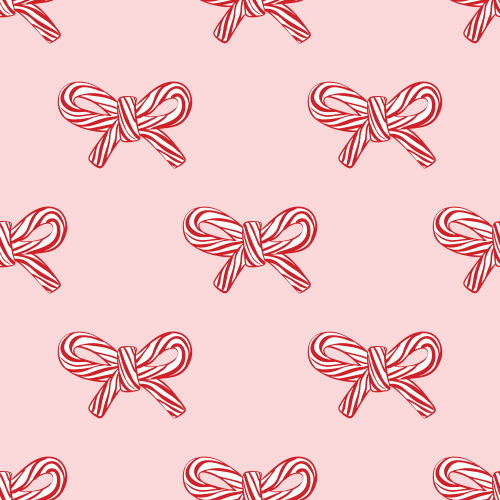 Christmas Candy Peppermint Bows on pink
