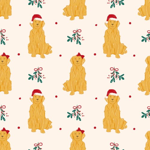 Christmas Golden Retrievers 