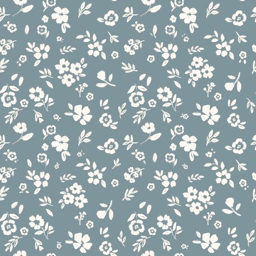 hand drawn floral that has a vintage feel simple yet full pattern for fall and spring