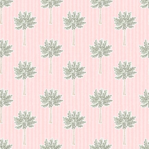 Boho Dinosaur Safari Palms trees - Sage green palm trees on striped background