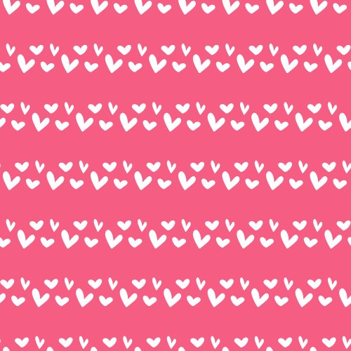 stripes made of white hearts on a pink background