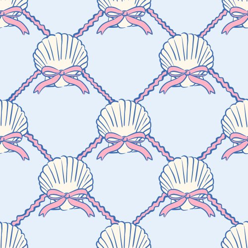 seashells and bow ribbons