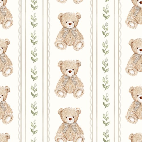 Theodore Vintage Shaggy Teddy Bear stripe