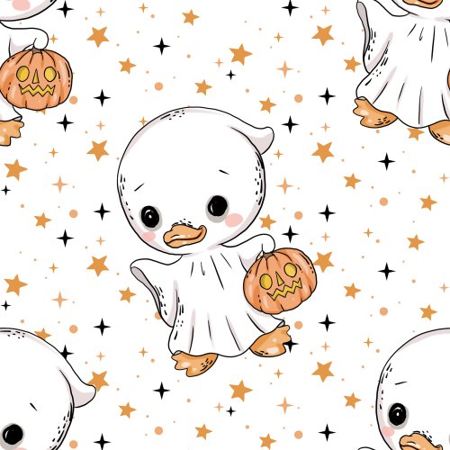 cute duck halloween ghost