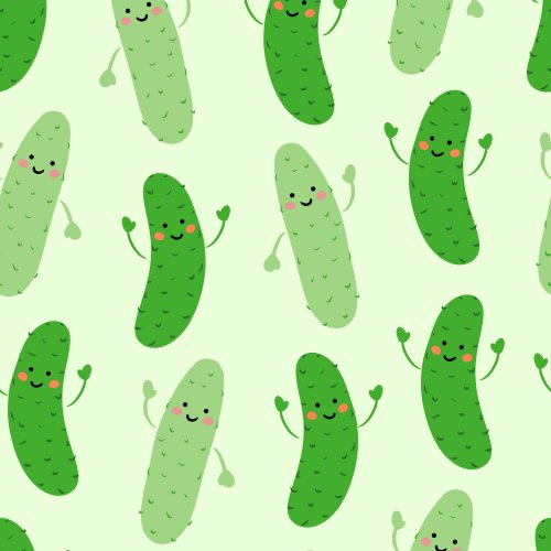 Cute Pickles with smiley faces 
