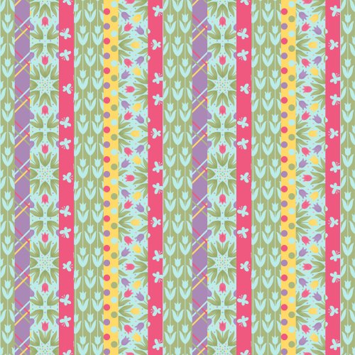 a vertical stripe of all the prints in the Perennial Cheer collection