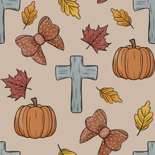 fall pumpkins and crosses