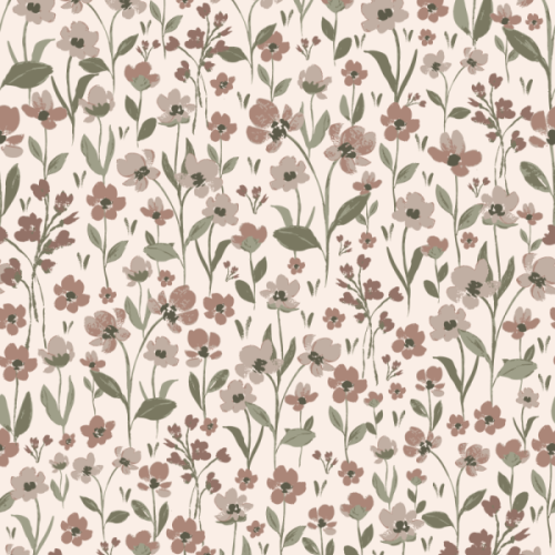 earthy and pastel mauve and sage green florals