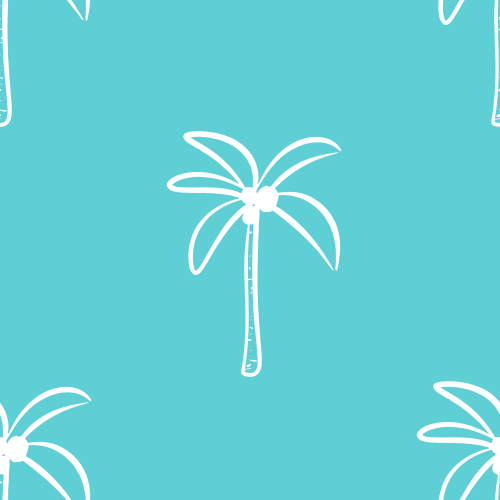 Tropical Palm Trees white, summer ocean swim