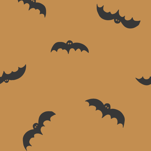 tossed halloween bats on earth tones