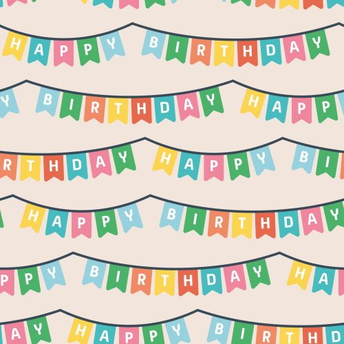 happy birthday letters on banner bunting