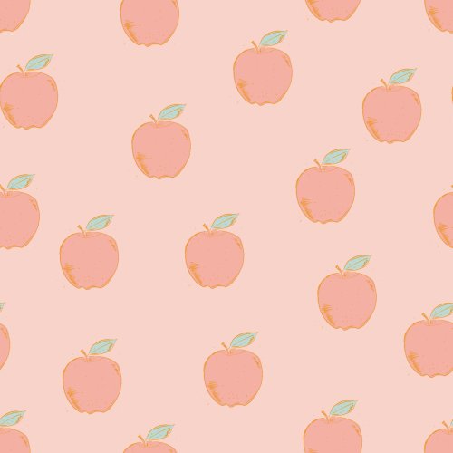 back to school apples on pink background