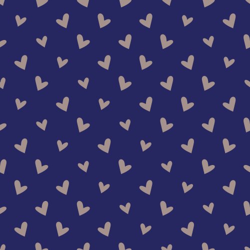 cream hearts on a navy background