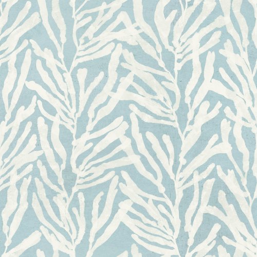 Simple soft flowing kelp shapes with gentle texture drifting across a soft background, creating a calm underwater feel.
