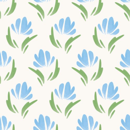 blue floral