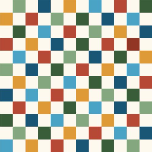 multicolor checker design