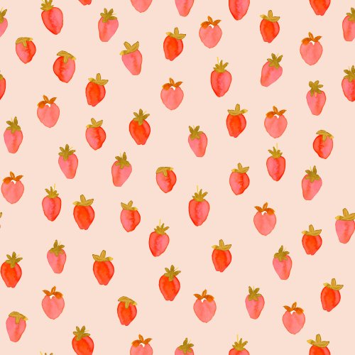 Strawberry Jam is a cute homesteading design for little girls apparel or kitchen and homewares accessories by Deer Fiorella Design