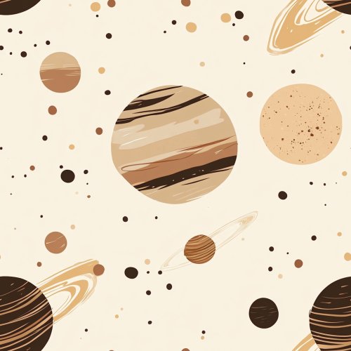 brown and tan planets space design