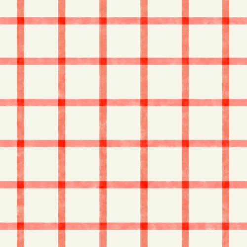 Picnic Blanket Jam is a strawberry red gingham print from The Sweet As Strawberries Collection by Deer Fiorella Design.