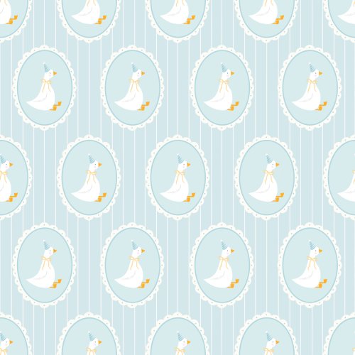 Birthday goose cameos on blue 