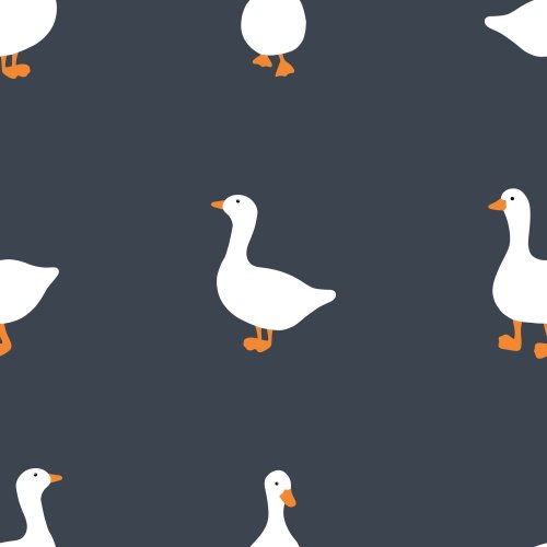 white geese on a solid background