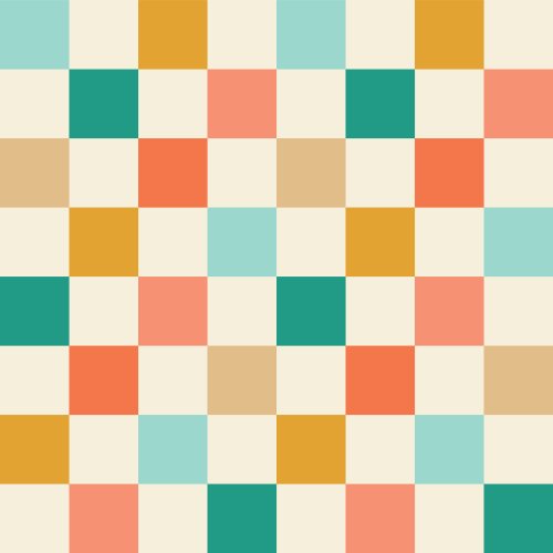 retro color checkerboard seamless pattern