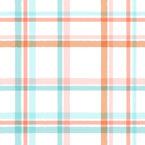 orange and blue plaid