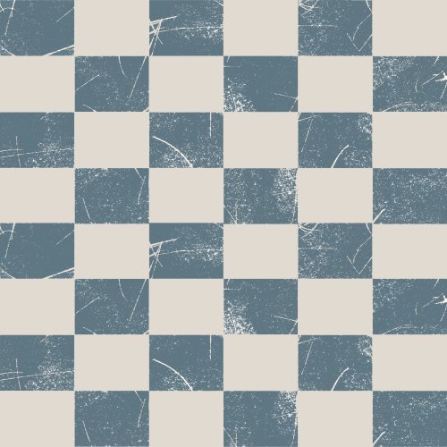 blue and white checker