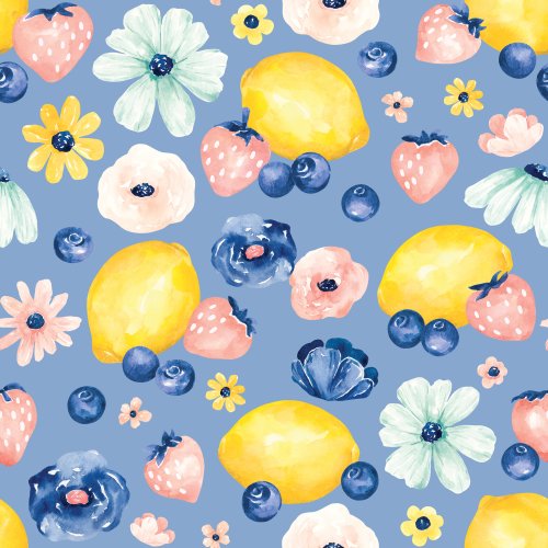 lemon and strawberry floral