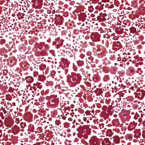 tones of red hand painted floral