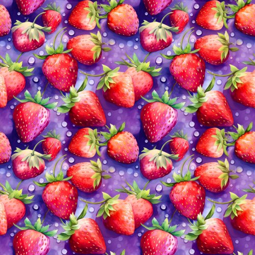 realistic strawberry design on purple background