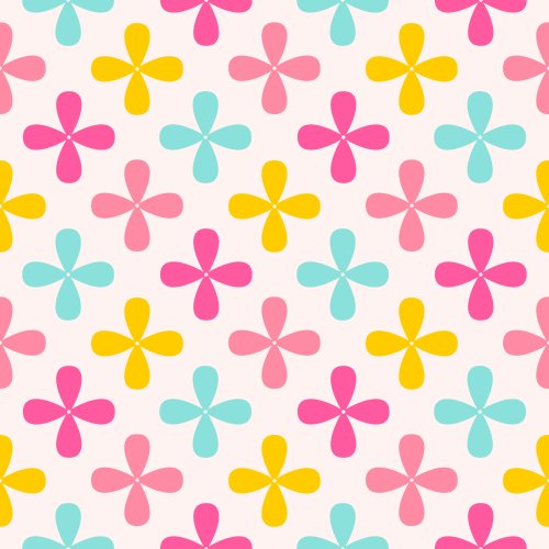 Fun geo print in multicolored pattern for fancy flamingo 