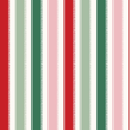 Red green and pink strip coord for Dixie Christmas