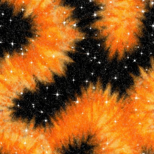 orange and black tie dye