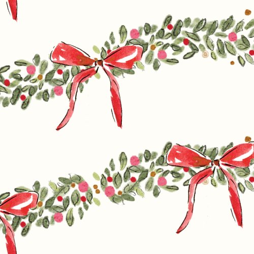 Whimsical Christmas Garland and bows 