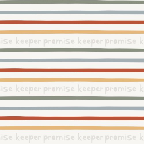 religious stripe design with text "Promise Keeper"