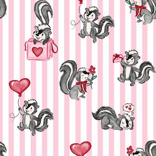 valentine's day skunks