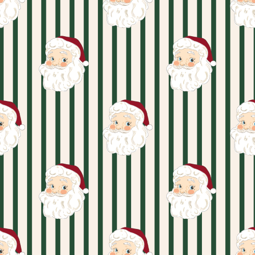 Cute hand drawn Santa with vintage, retro feel 