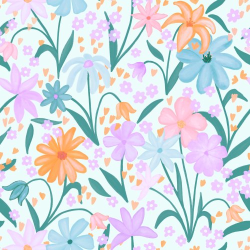 pastel spring floral
